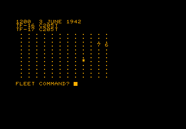 Midway Campaign game screenshot for Commodore PET